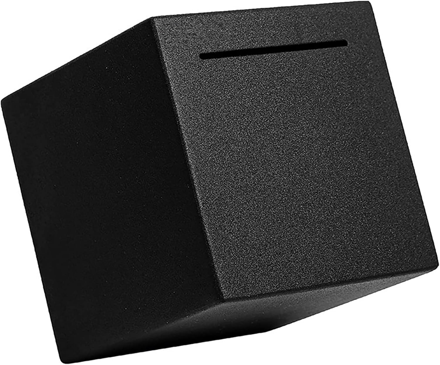 開かない貯金箱 貯金箱 おしゃれ 札 お札 ステンレス 大容量 正方形 RIMINA (ブラック)