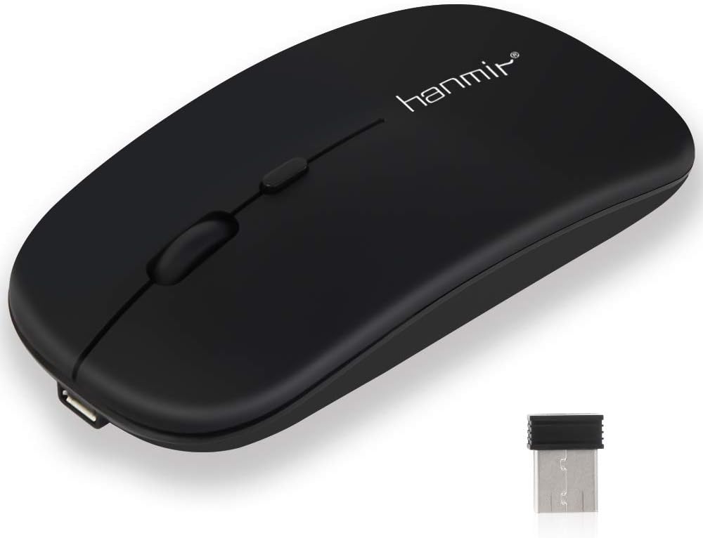 マウスワイヤレス Bluetooth5.0+2.4Ｇ ダブルモード USB充電式 超薄型 3DPIモード 両手使用可能 無線マウス USBレシーバー 静音 高精度 コンパクト 持ち運び便利 肌触り良い ボタンを調整可能 省電力 1600DPI 一 Mac/Windows/Surface/Microsoft Proに対応